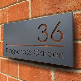 Door Sign House Numbers Laser Cut Anthracite Custom House Numbers Address Plaque