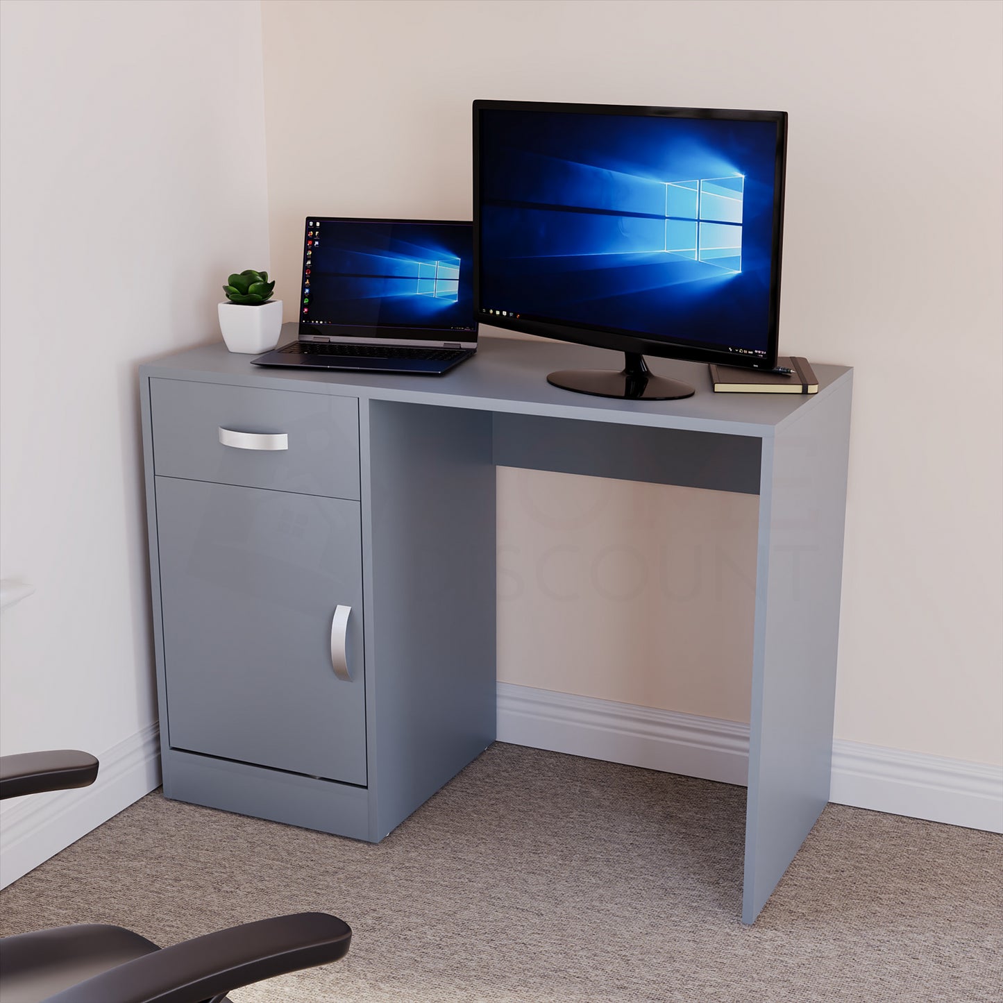 NEW Computer Desk PC Laptop Table 1 Door 1 Drawer Home Office Work Study Workstation