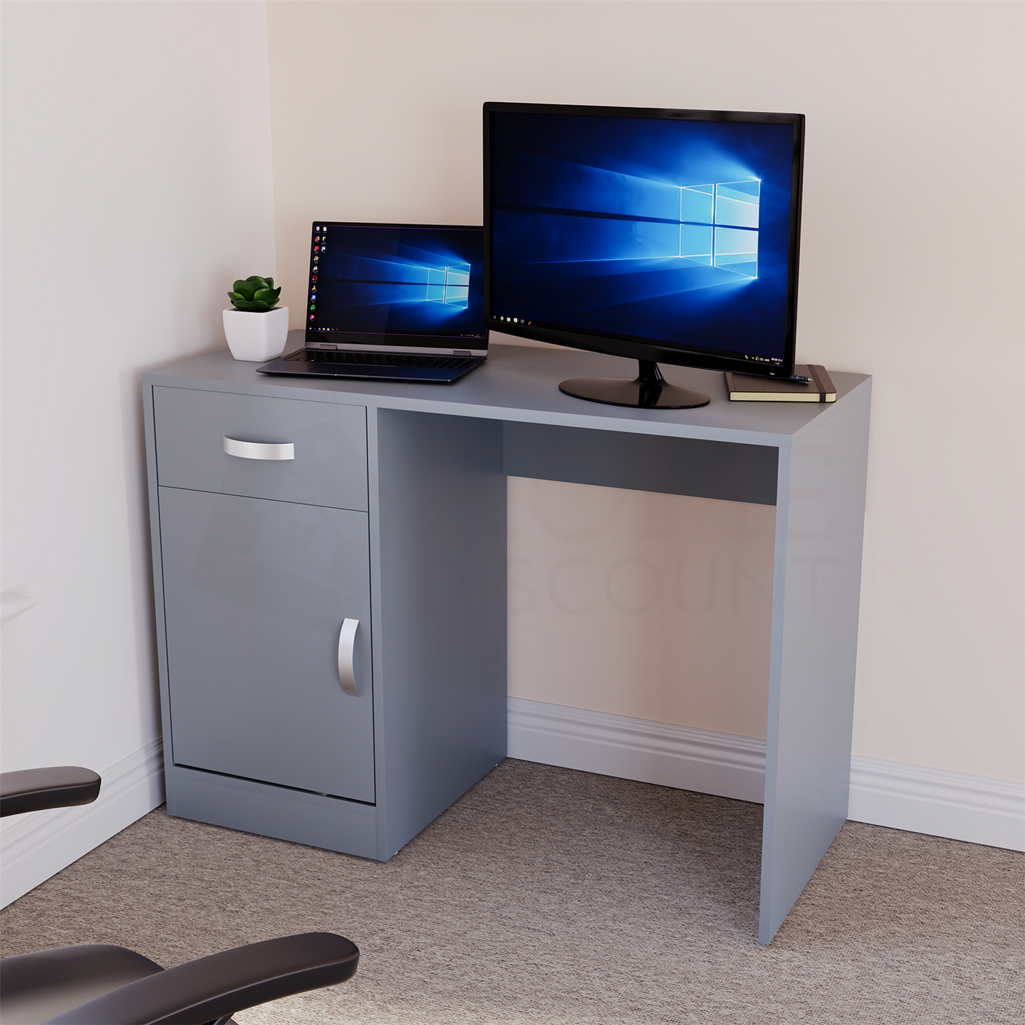 NEW Computer Desk PC Laptop Table 1 Door 1 Drawer Home Office Work Study Workstation