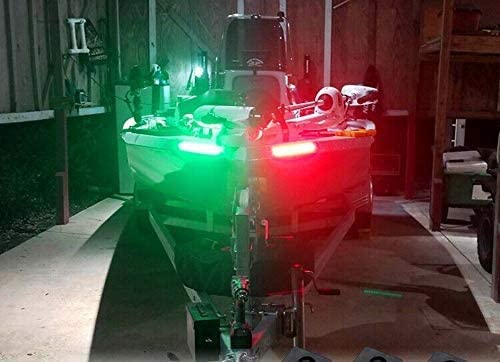 Botepon Led Navigation Lights, Boat Red and Green Bow Lights, Boat Stern Lights, Marine Led Lights, IP67 Waterproof for Pontoon Boat Dinghy Kayak Yacht Bass Boat, 2Pcs