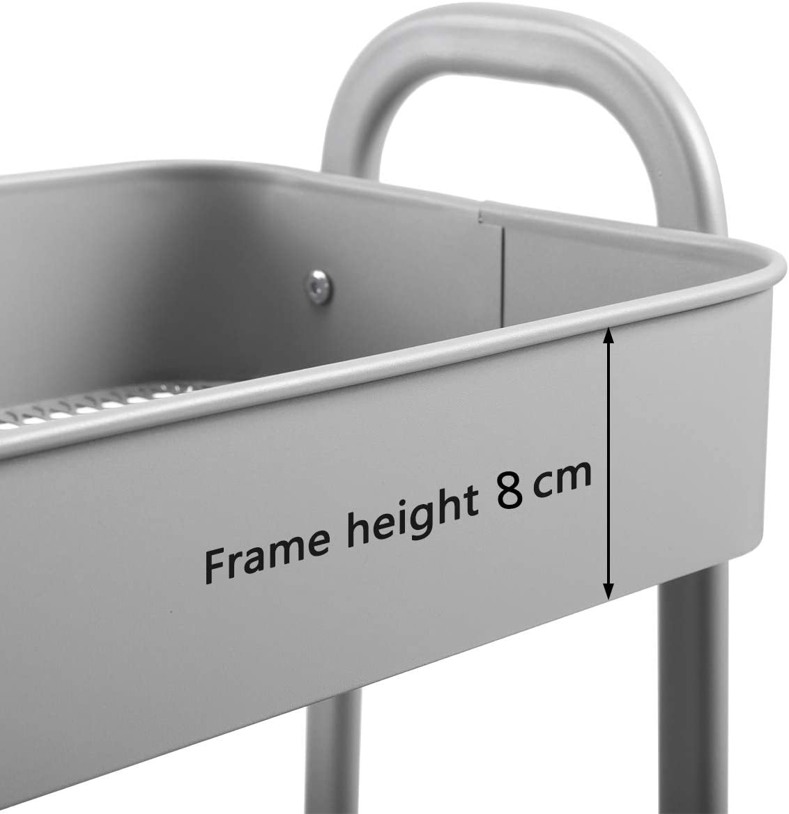 💥SALE💥3 Tier Rolling Trolley Storage Cart Metal Utility shelves with Wheels and Handles