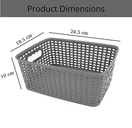 SALE! 6 Pack Plastic Storage Baskets - Small Organizer Boxes for Kitchen Bathroom