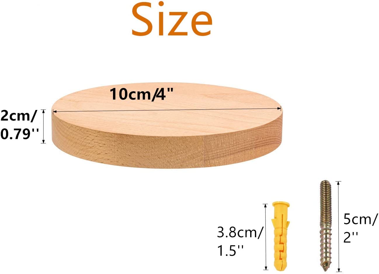 3 Pack Small Floating Round Shelves, Mini Wooden Decor Display Wall Shelf, Wall Mounted