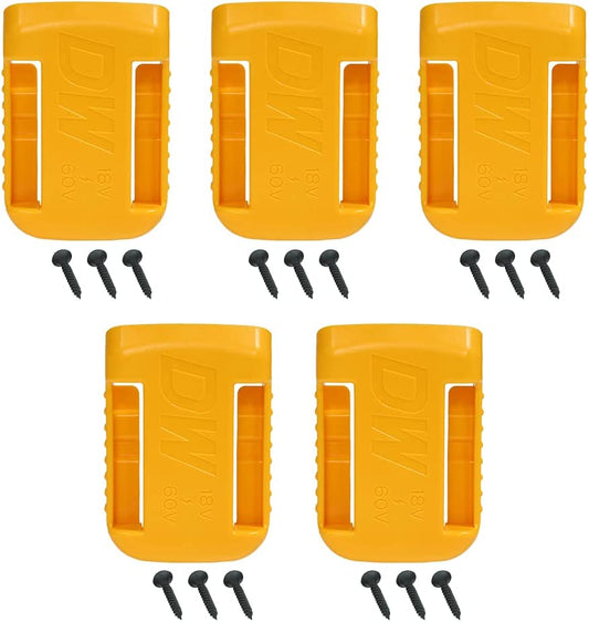 5 PCS Tool Battery Holder Mount for Dewalt Battery Cover Belt Clip Battery Dock Holder