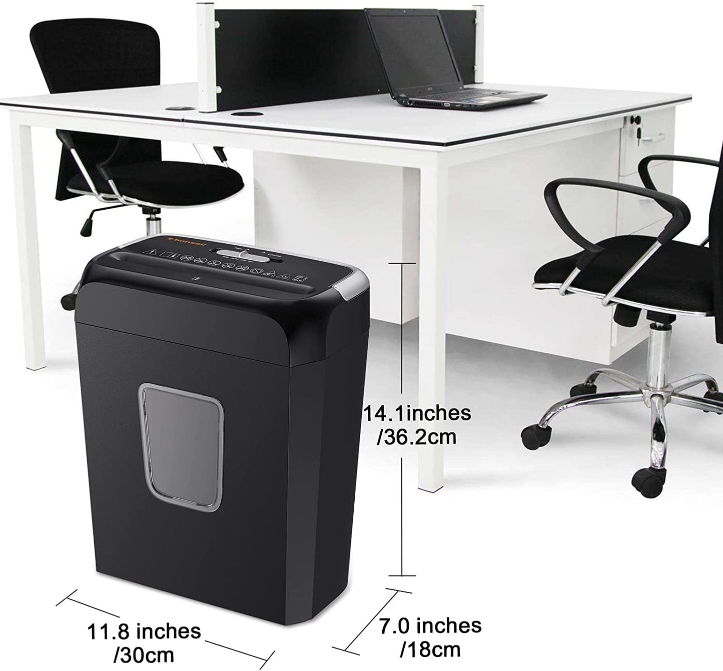 Commercial Paper Shredder Industrial 6 Sheet Cross Cut Heavy Duty Home Office