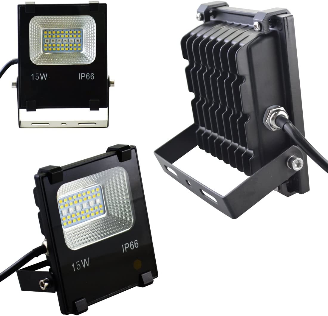 15W LED Floodlight Outdoor/Indoor Colour Changing Flood Lights with Remote Control