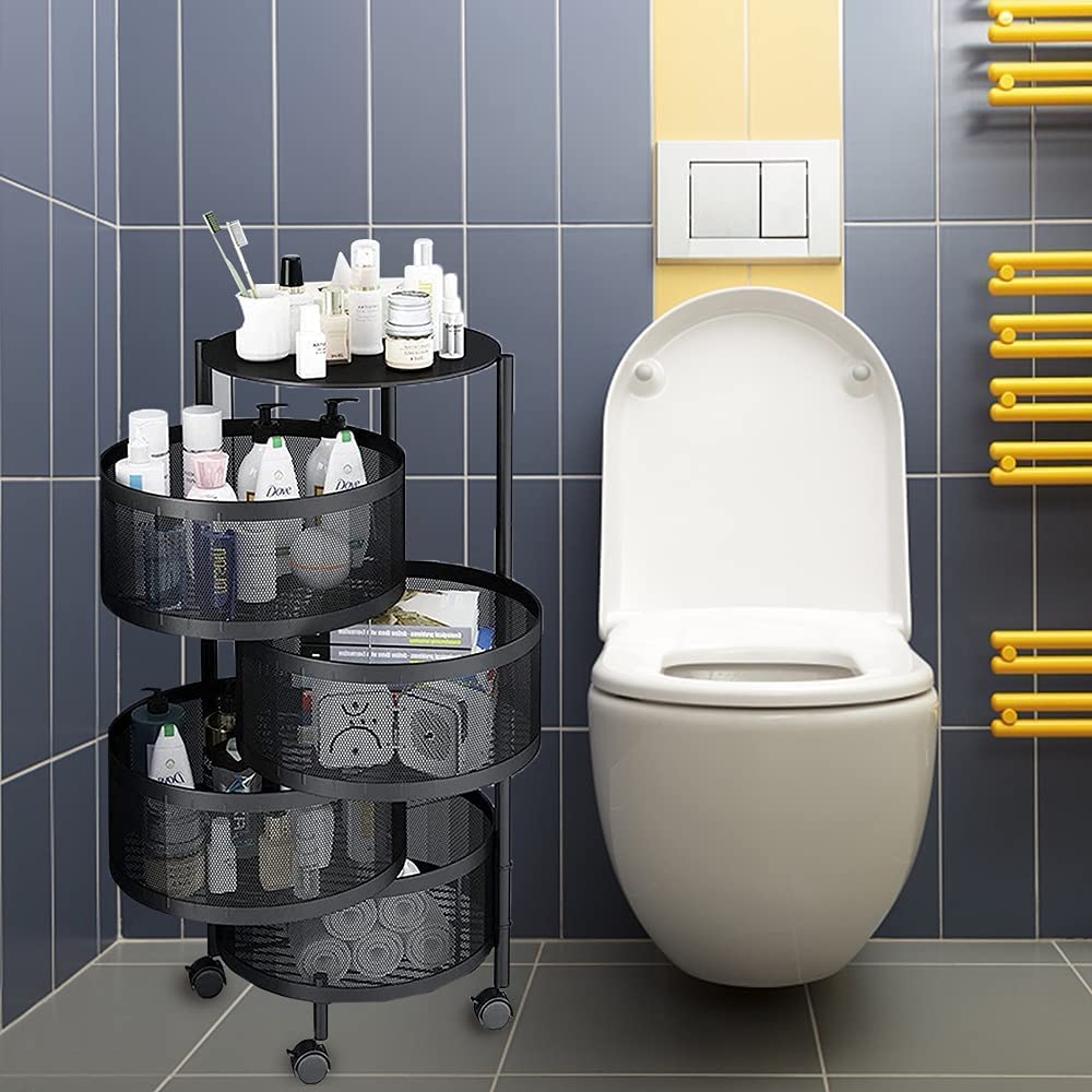 💥SALE💥4 Tier Round Rotating Multi-Layer Kitchen Storage Shelf, Fruit Vegetable Storage Basket
