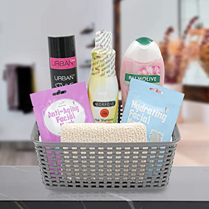 SALE! 6 Pack Plastic Storage Baskets - Small Organizer Boxes for Kitchen Bathroom