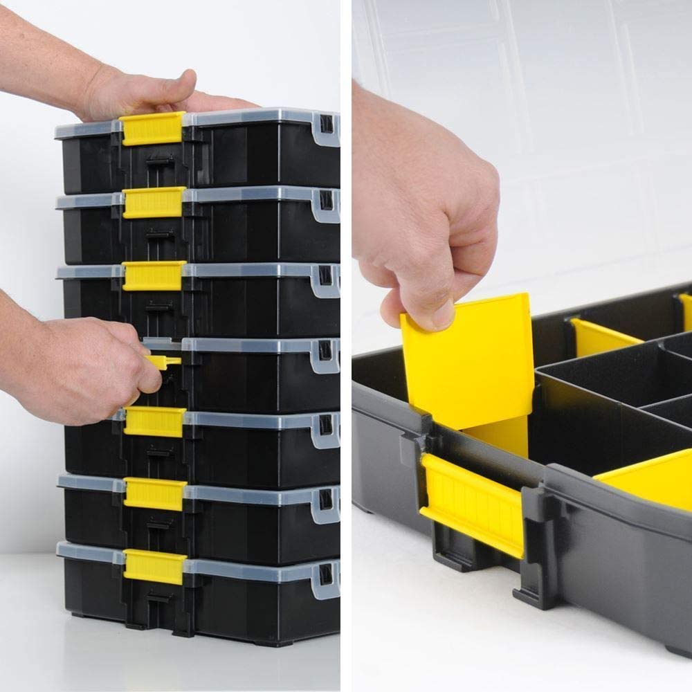 4 Pack Stanley Sortmaster Pro Tool Organiser Screws Nails Storage Case Box