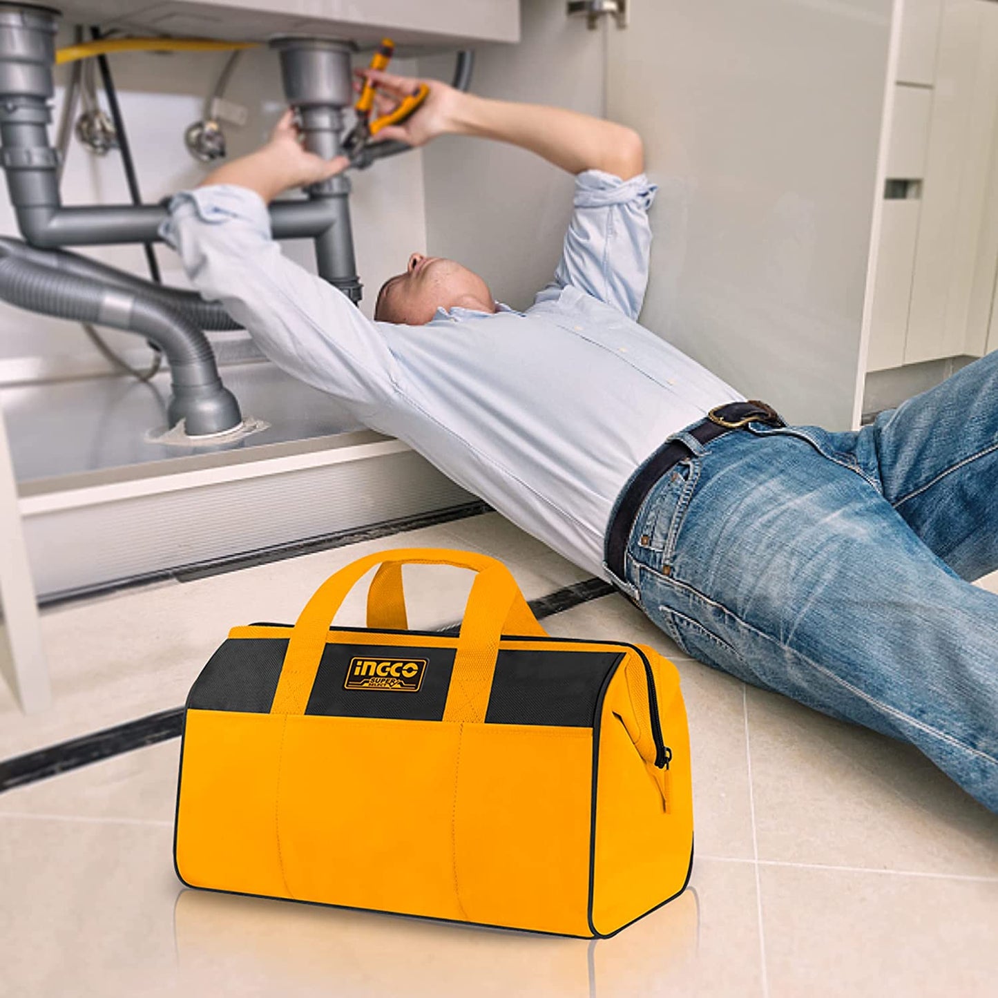 16 Inch Tool Bag Organizer with Wide Mouth Water-proof Multi-use Tool Tote Bag FREE SHIPPING