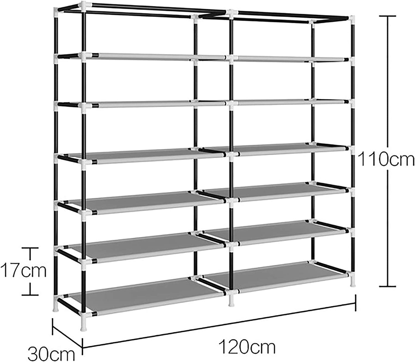 Shoe Rack 6-Tier Shoe Storage Holdup to 36 Pairs Shoes With Non-woven Fabric Cover