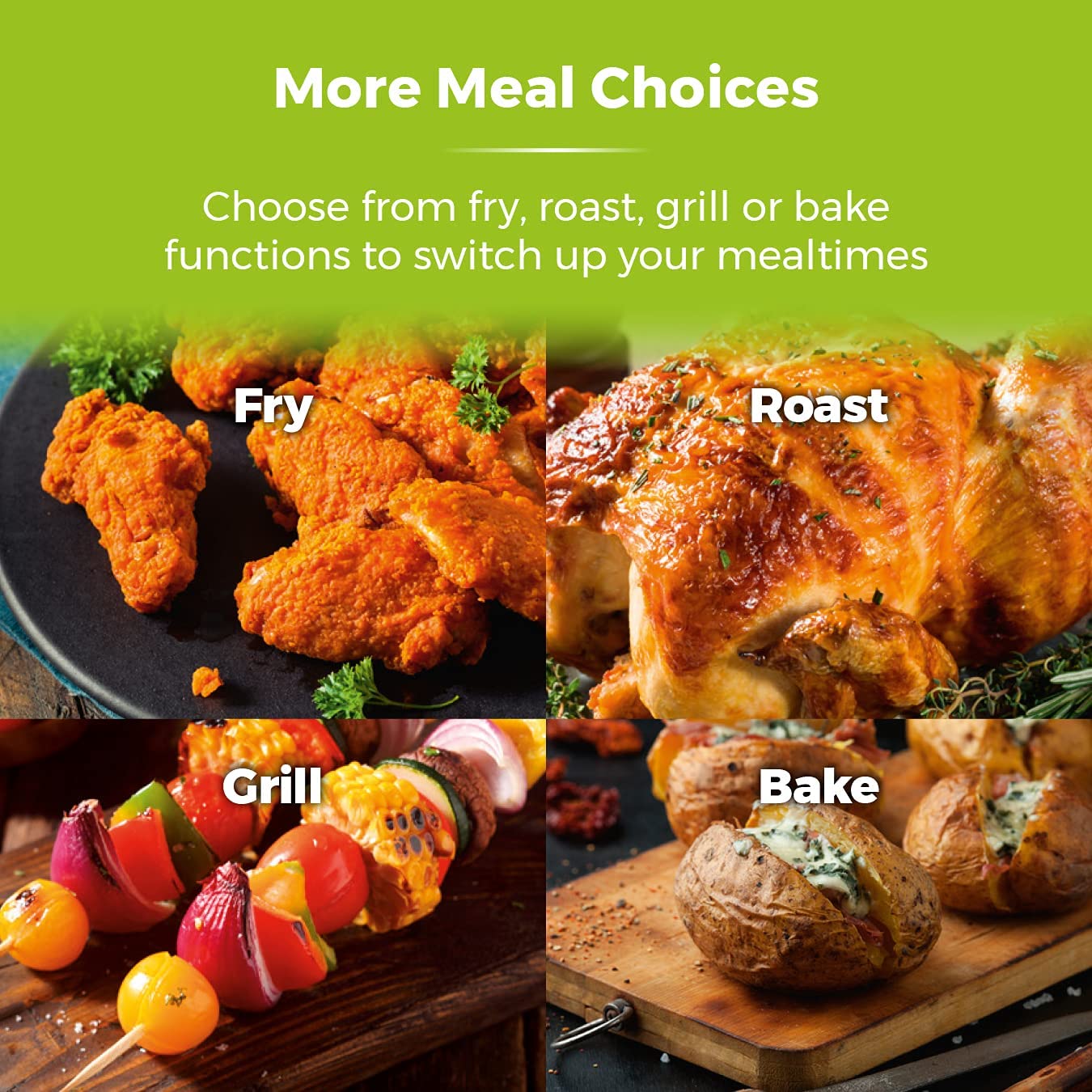 FAMILY SIZE AIR FRYER WITH RAPID AIR CIRCULATION, 60-MINUTE TIMER, 4.3 LITRE, 15