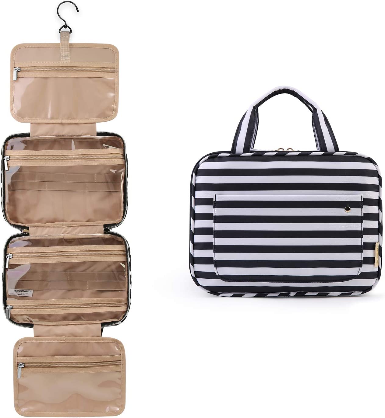 Toiletry Bag Hanging Travel Wash Bag Women's Cosmetic Bag for Full Sized Container