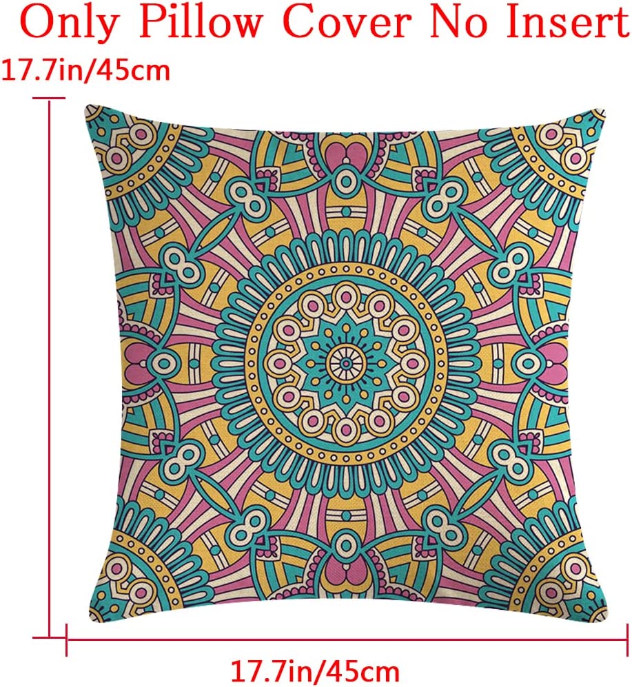 💥SALE💥 6 Pcs Modern Bohemian Mandala Cushion Covers 45 x 45cm, Bohemian Throw Pillow Cases