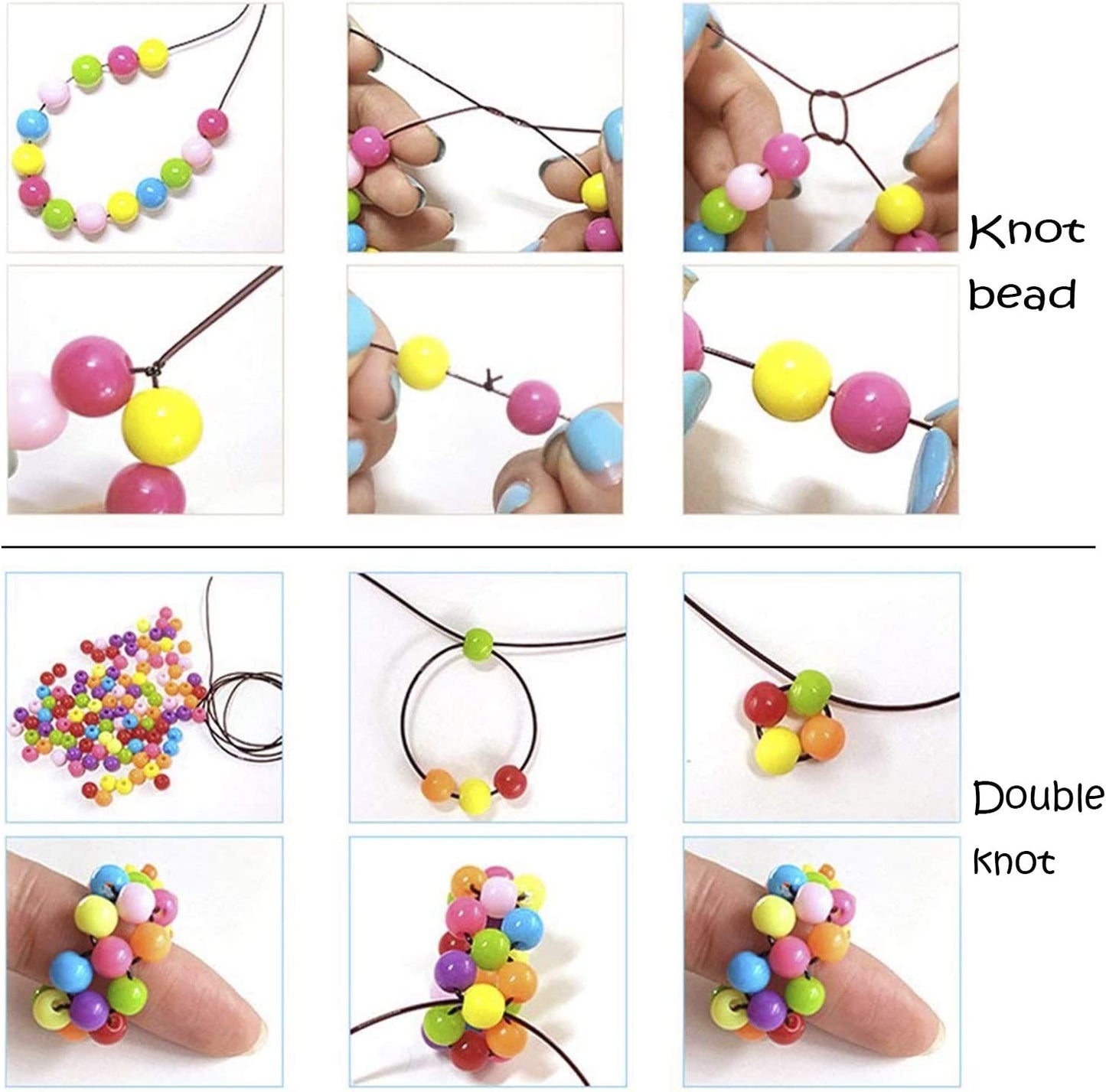 DIY Beads for Jewellery Bracelet Necklaces String Making Kit Gift For Kids Teens