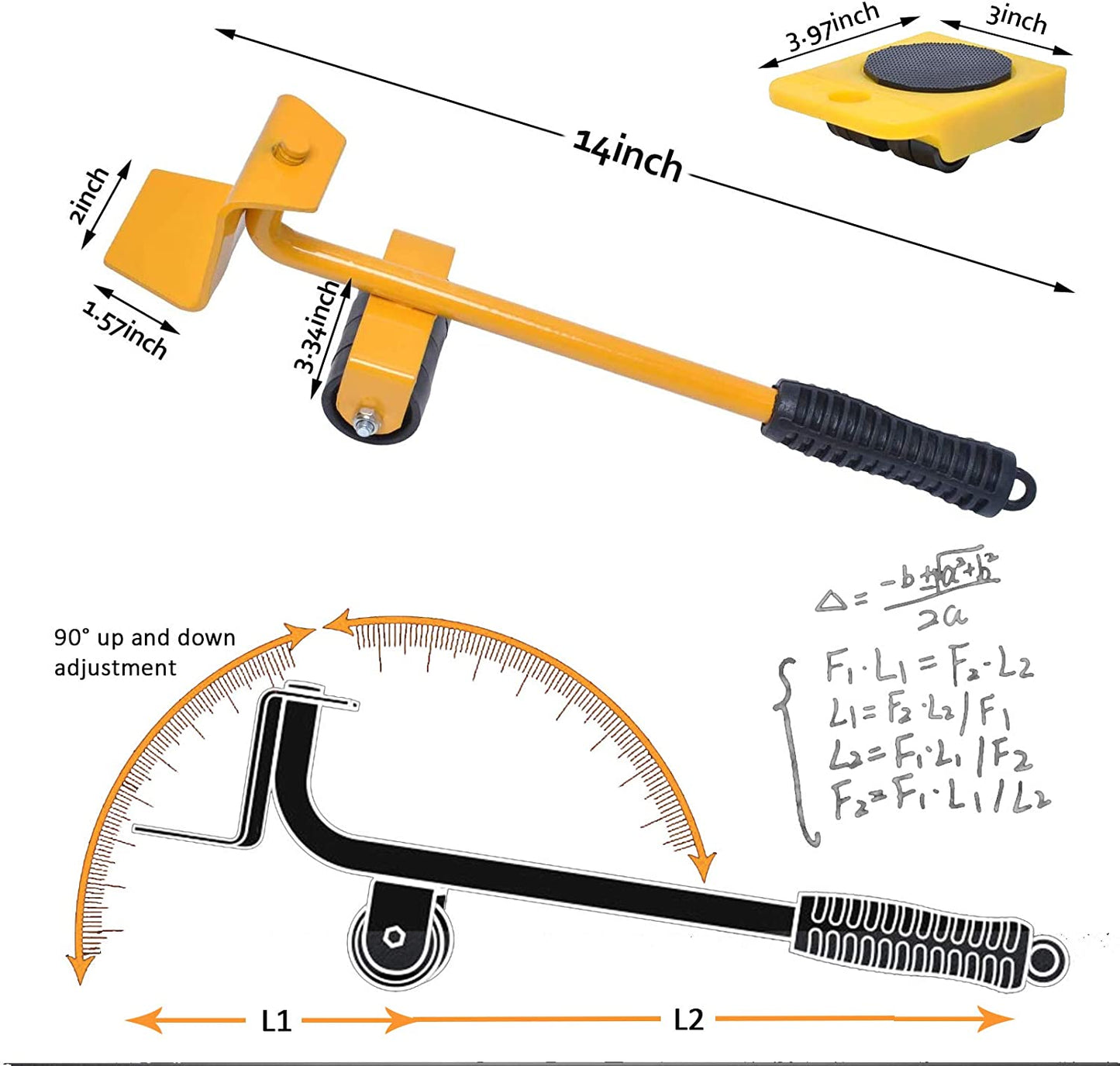 💥SALE💥 Furniture Appliances Lifter Kit & Moving Tool Set Heavy Duty 440Lbs Load Capacity