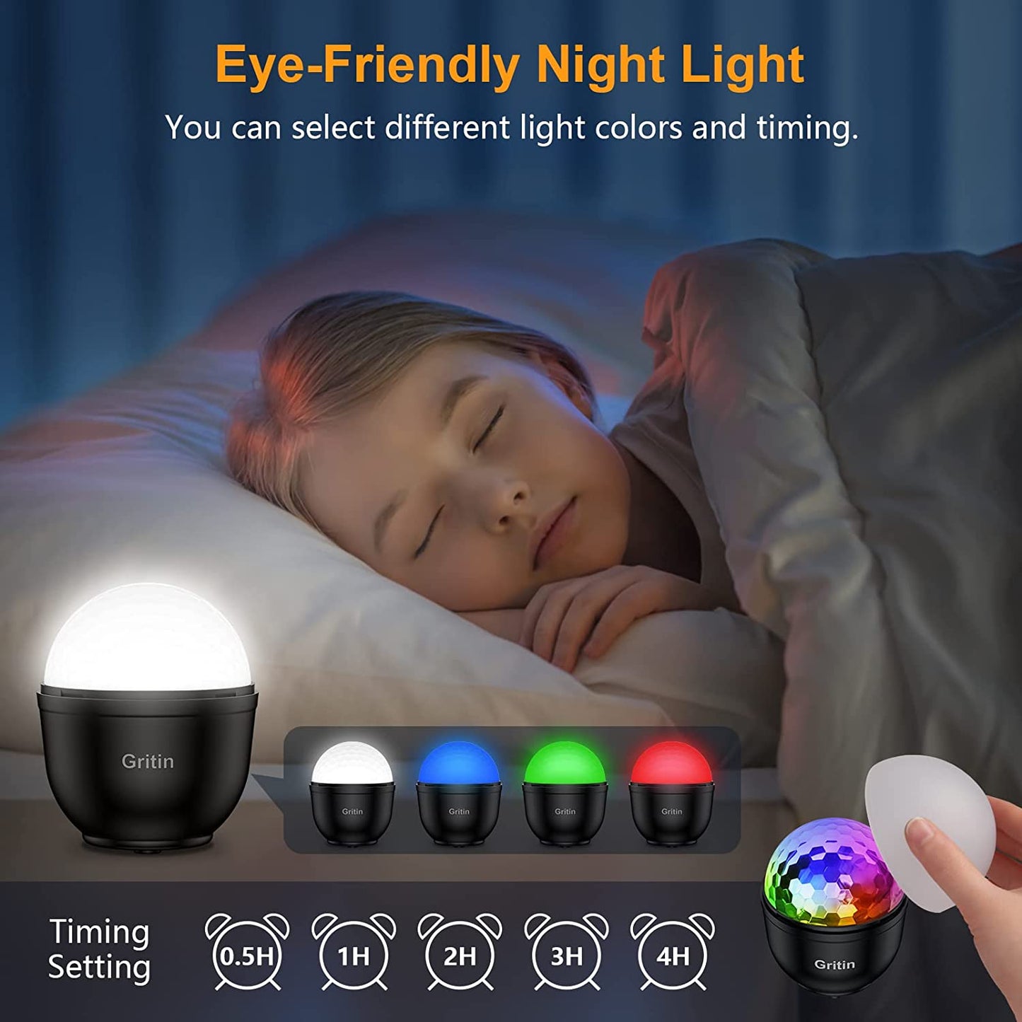 Disco Lights 360 Sound Disco Ball + Remote & USB Cable Party Lights Birthday Xmas