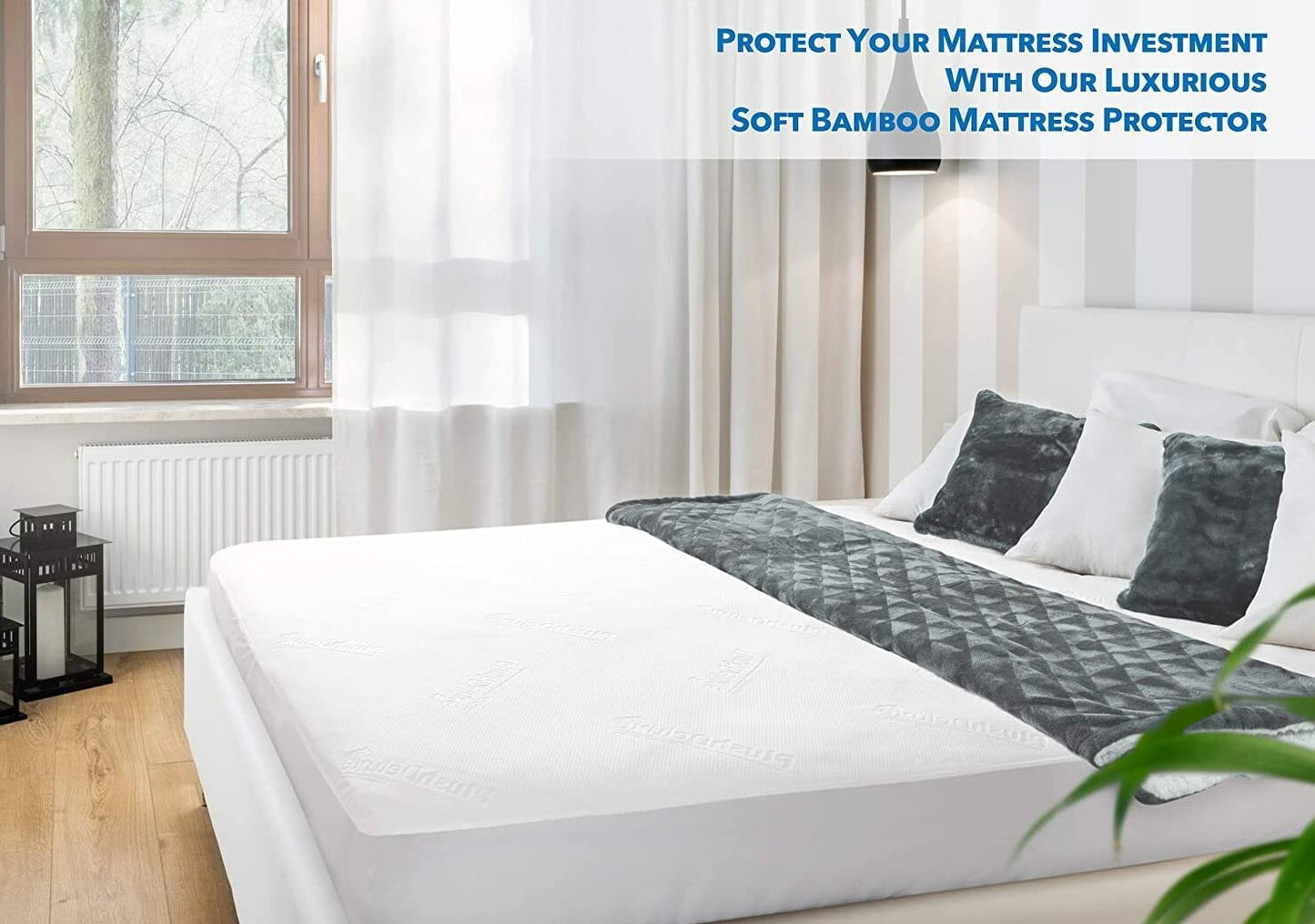 Waterproof Mattress Protector w/ Sleeping Eye Mask | Reusable & Machine Washable