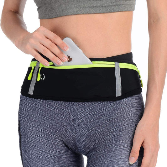 Comfortable More Soft Adjustable Running Belt with Reflective Strip That Fit All Phone and All Waist Sizes