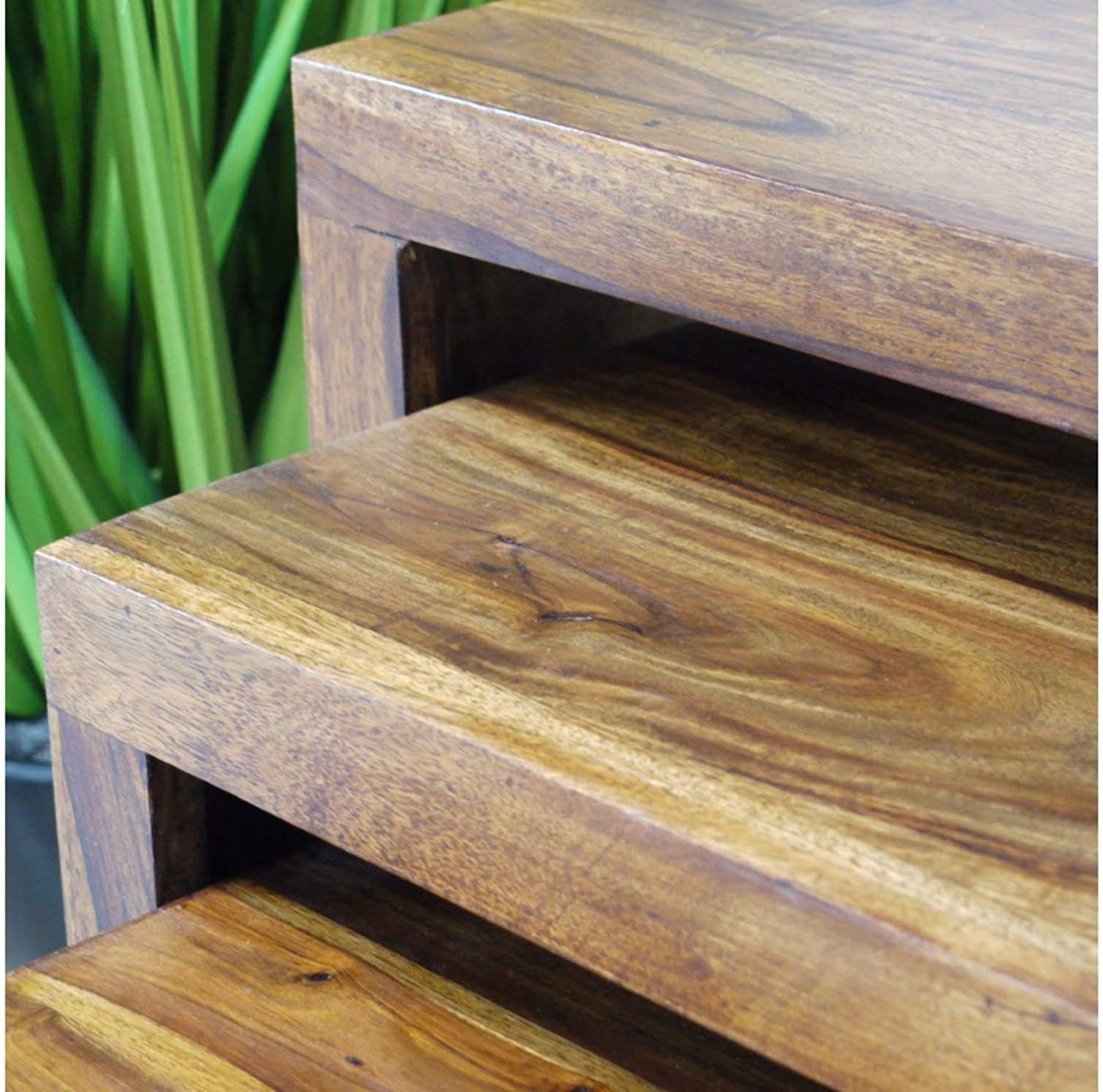 💥SALE💥 3 Nesting End Tables Dark Wood Cube