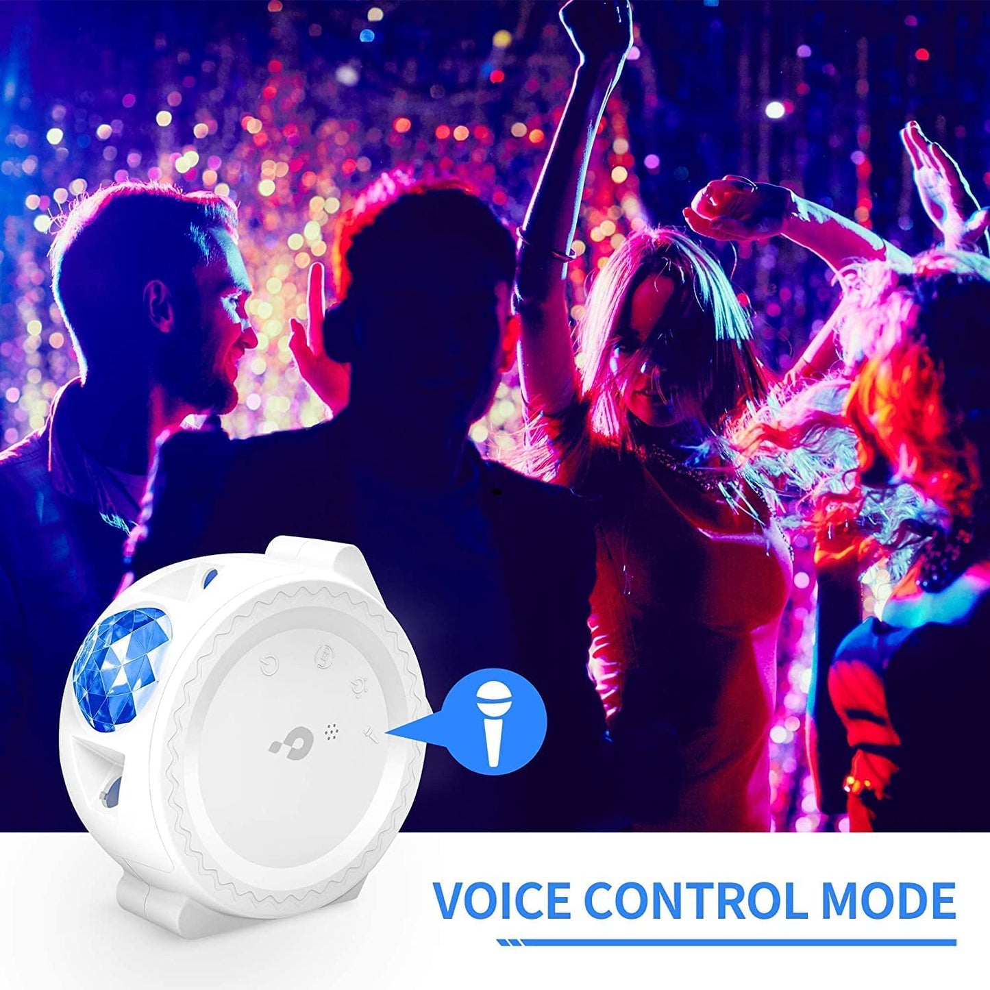 3 in 1 Galaxy Projector Night Light w/ Touch Control & Voice Control