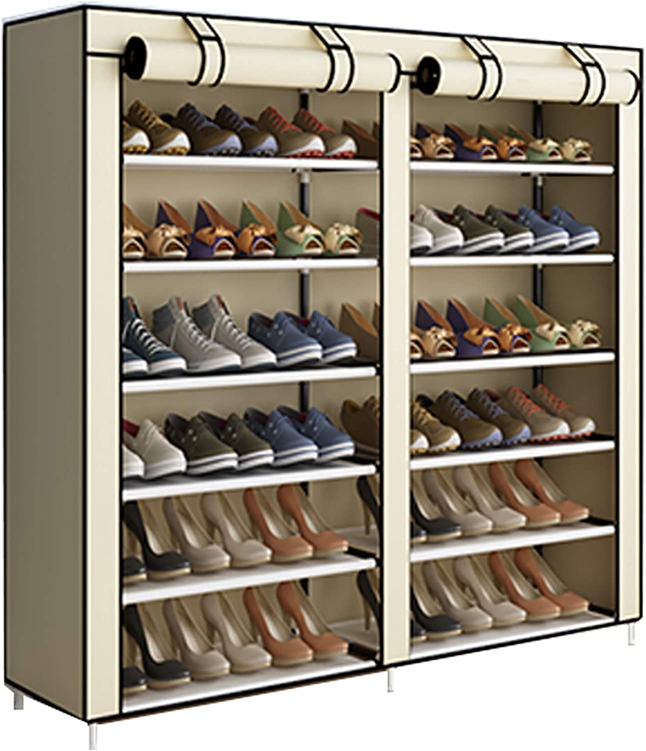 Shoe Rack 6-Tier Shoe Storage Holdup to 36 Pairs Shoes With Non-woven Fabric Cover