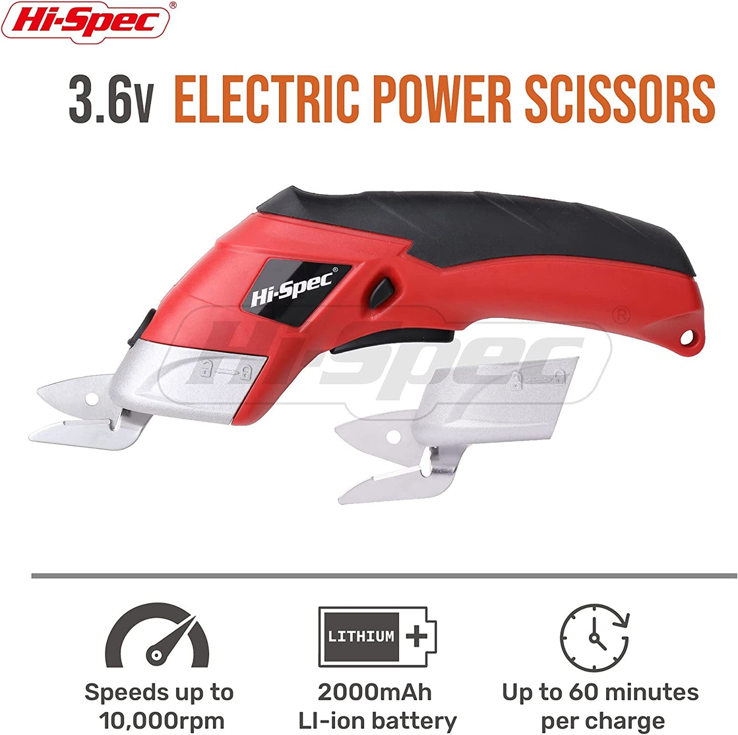 3 Piece 3.6V Cordless Electric Power Scissors. Rapid Fabric & Paper Rechargeable Cutters
