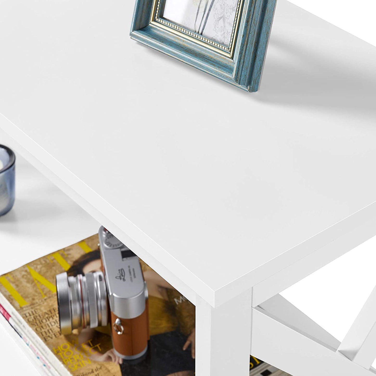 NEW! Console Table 3-Tier Entryway Table Wooden Sofa Table with Storage Shelves White