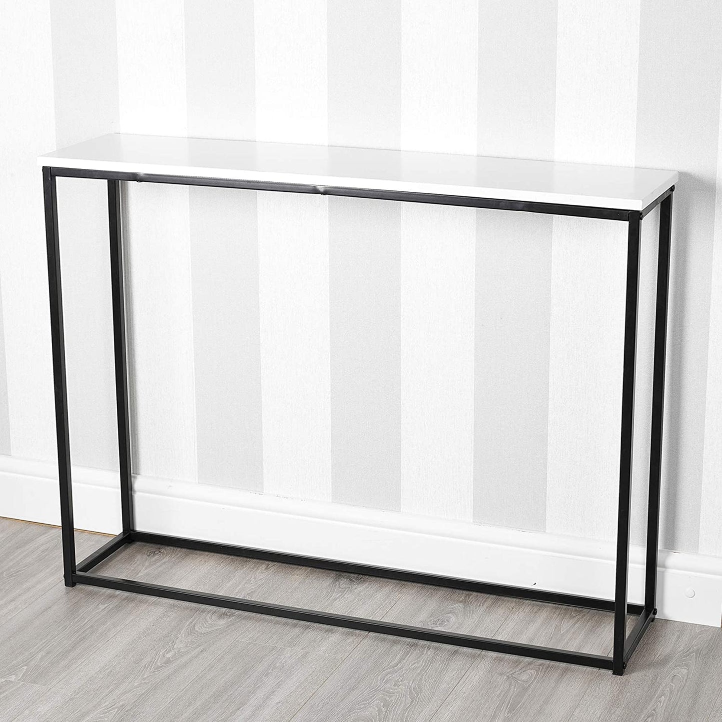 💥Wooden Hallway Console Table with Metal Legs (White)💥