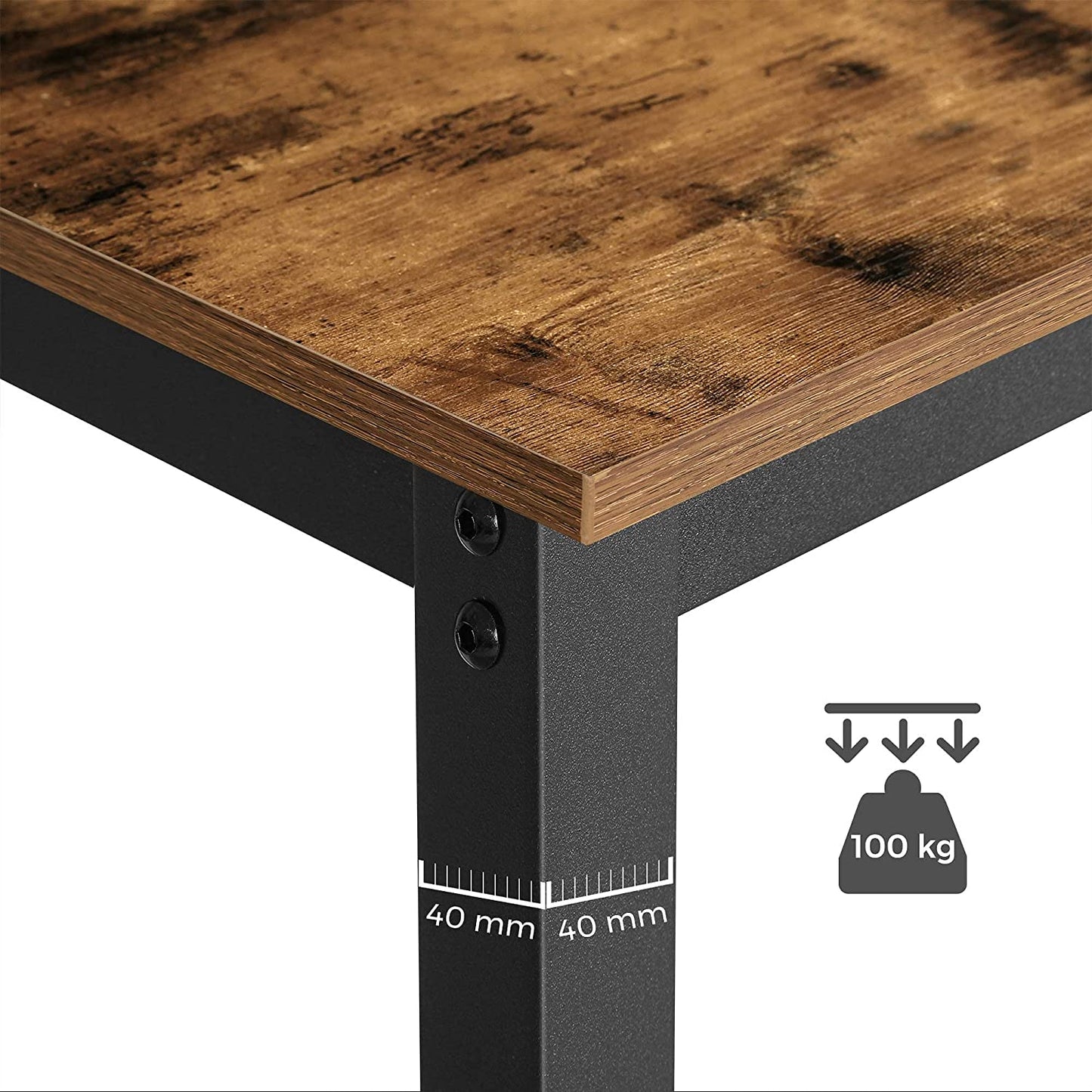 NEW Dining Table Set Bar Table with 2 Bar Stools, Rustic Brown