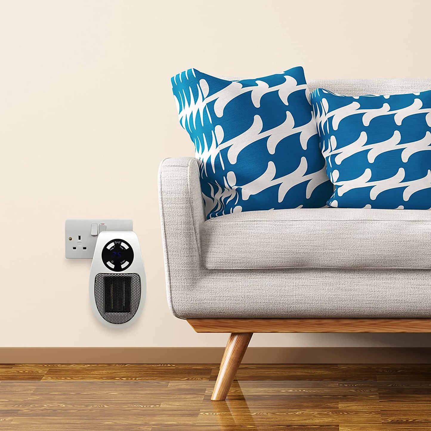500w Plugin Local (2m2) Power Heater / 2 Fan Speeds