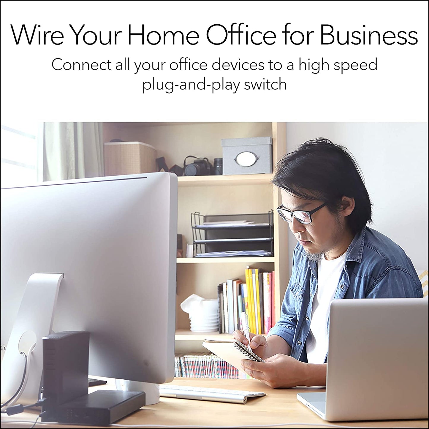 8 Port Gigabit Network Switch GS308 | Ethernet Switch | Ethernet Splitter | Plug-and-Play