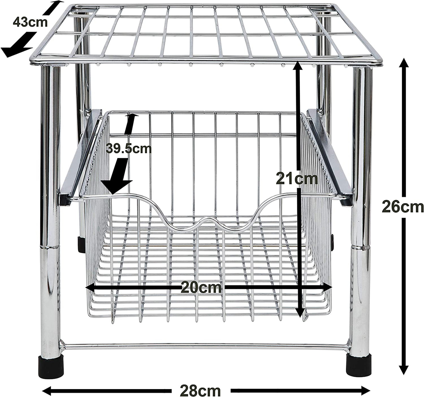 💥SALE💥Under Sink Storage Kitchen Cupboard Organizer with Sliding Basket Drawer
