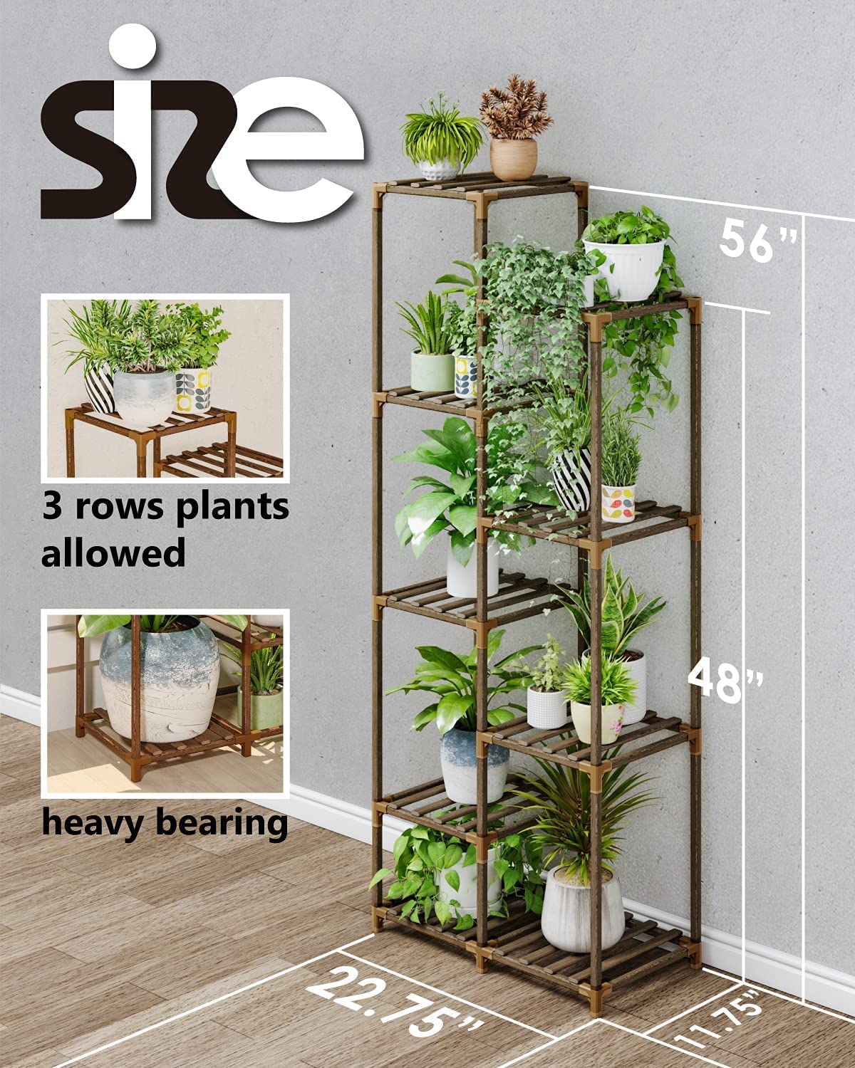 Tall Plant Stand for Indoor Plants Outdoor Corner Plant Shelf Flower Stands
