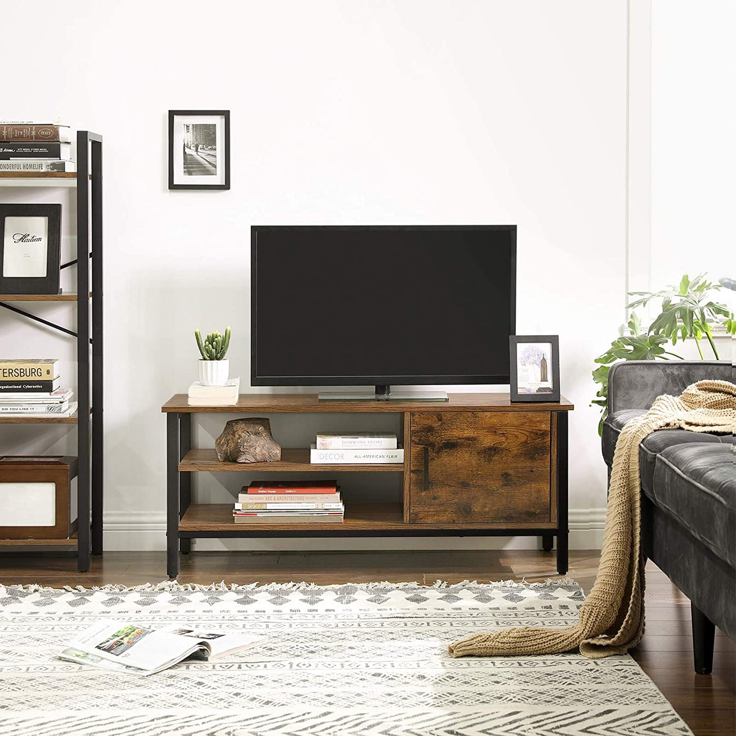 💥SALE💥TV Stand Cabinet for TVs up to 48", TV Table & Low board w/ Cabinet & 2 Shelves