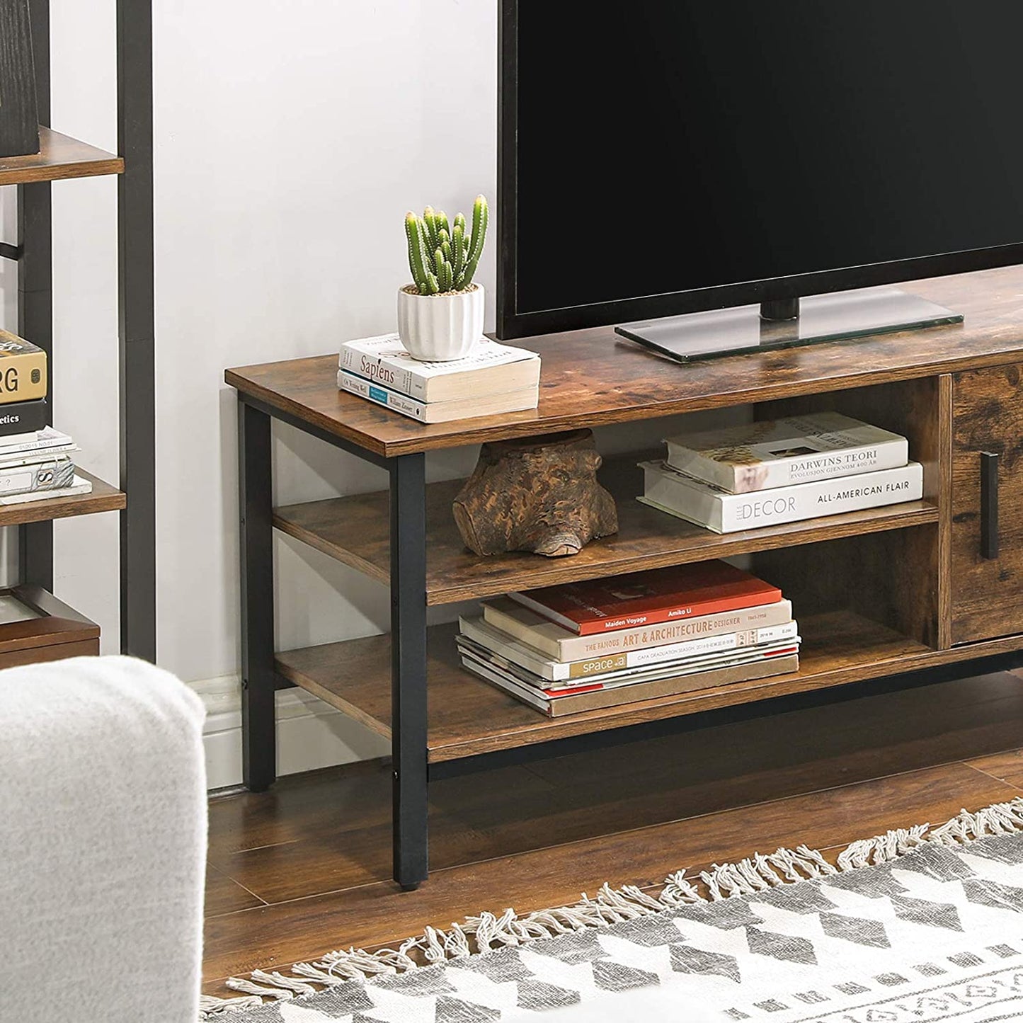 💥SALE💥TV Stand Cabinet for TVs up to 48", TV Table & Low board w/ Cabinet & 2 Shelves
