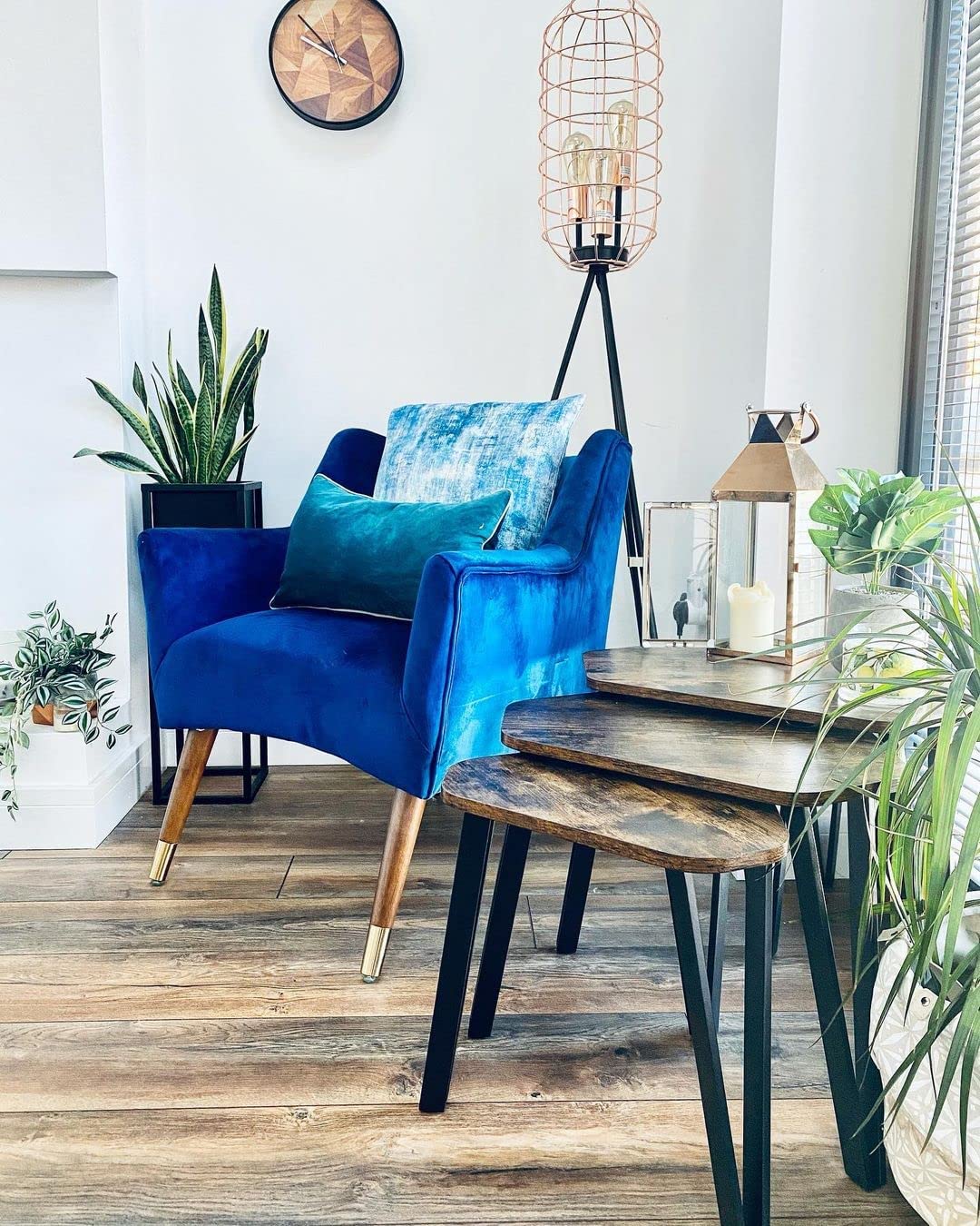 Nesting Coffee Table Set of 3 End Tables for Living Room Stacking Side Tables