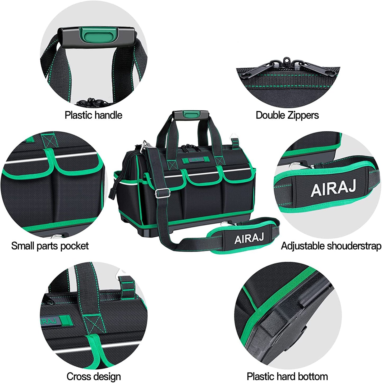 NEW! 16 Inch Tool Bag with Night Reflector Strip Tool Storage Bag