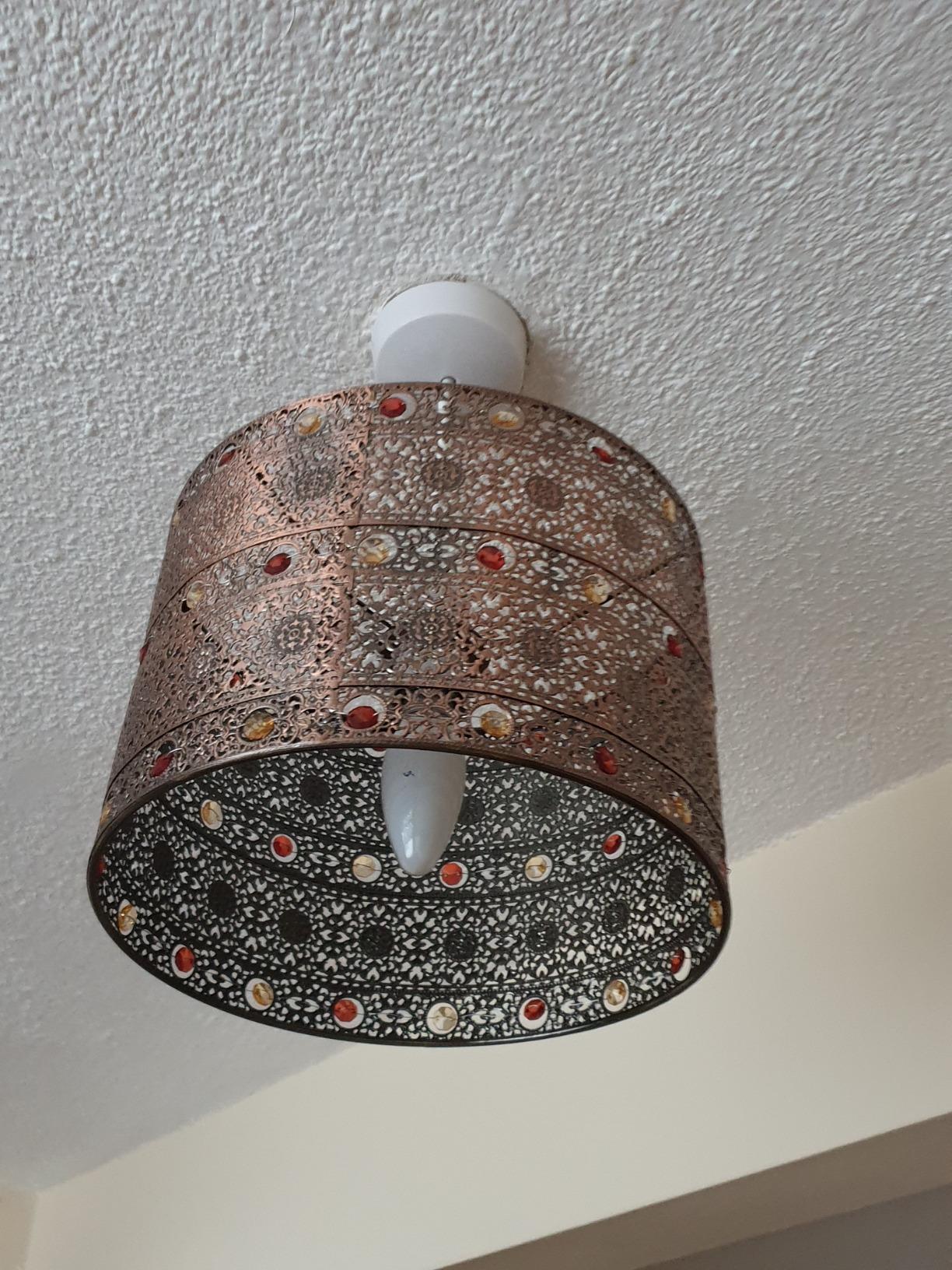 💥SALE 💥Antique Bronze Gem Moroccan Style Chandelier Ceiling Light Shade Fitting Round Universal