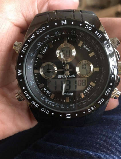 Mens Digital Sports Watch Waterproof Analogue Stopwatch Shock Resistant LED