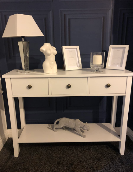 Windsor Console Table With Undershelf, Living Room, Hall Way Furniture, White