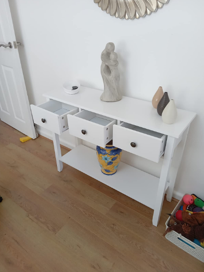 Windsor Console Table With Undershelf, Living Room, Hall Way Furniture, White