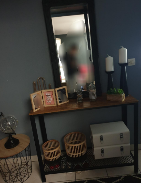 Console Table, Narrow Hallway Table with Metal Frame Storage Style Industrial, Rustic Brown