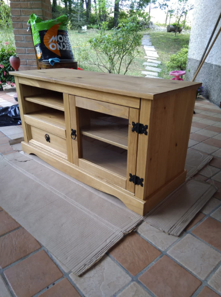 Corona Entertainment Cabinet, TV Stand, Solid Pine Wood