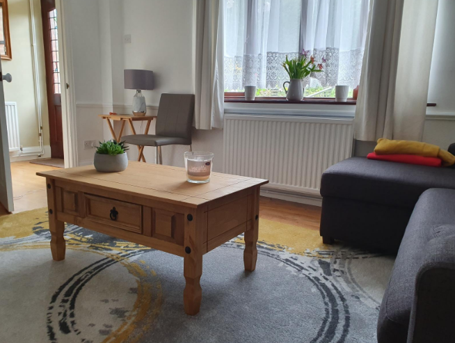 Corona Coffee Table With Drawer, Made from Distressed Waxed Pine, Solid Wood