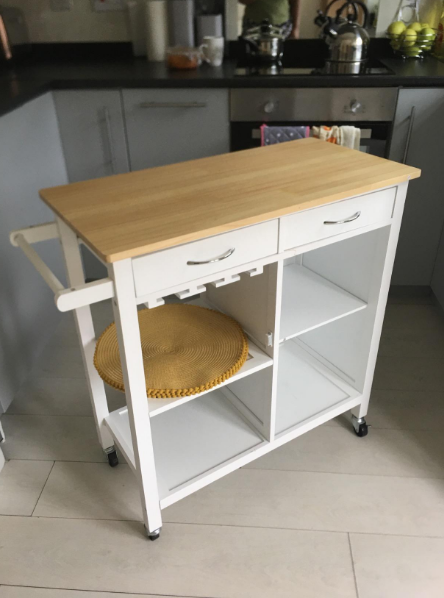 💥FREE SHIPPING💥 Kitchen Storage Trolley Cart Cupboard Shelves Cabinet Island w/ Drawers