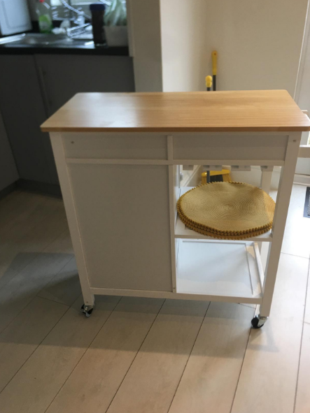 💥FREE SHIPPING💥 Kitchen Storage Trolley Cart Cupboard Shelves Cabinet Island w/ Drawers