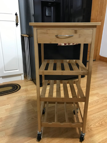 💥FREE SHIPPING💥 Kitchen Trolley, Wood, Natural Bamboo, One Size