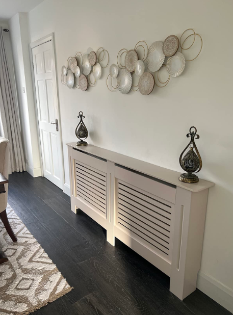 💥SALE💥XL Radiator Cover White Horizontal Cabinet Bookcases Shelving Storage Clearance