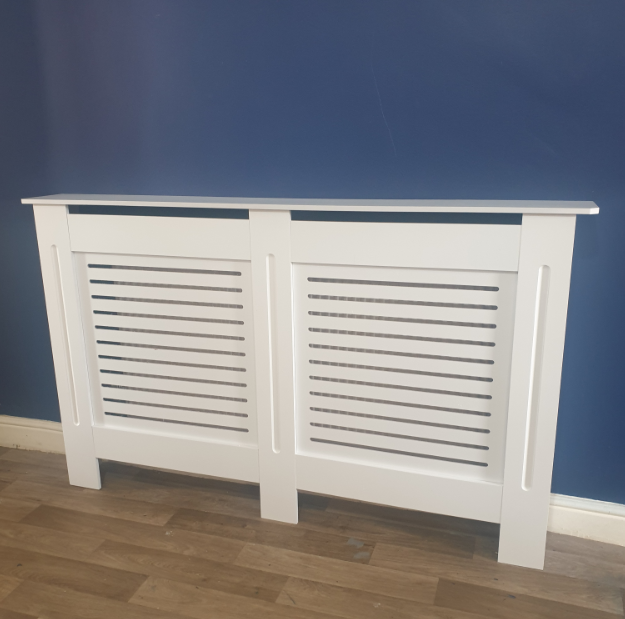 💥SALE💥XL Radiator Cover White Horizontal Cabinet Bookcases Shelving Storage Clearance